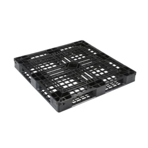 JL-D4・1111E⑧ プラスチックパレット 1100×1100×120mm 片面使用・四方差し 上面（デッキ面）