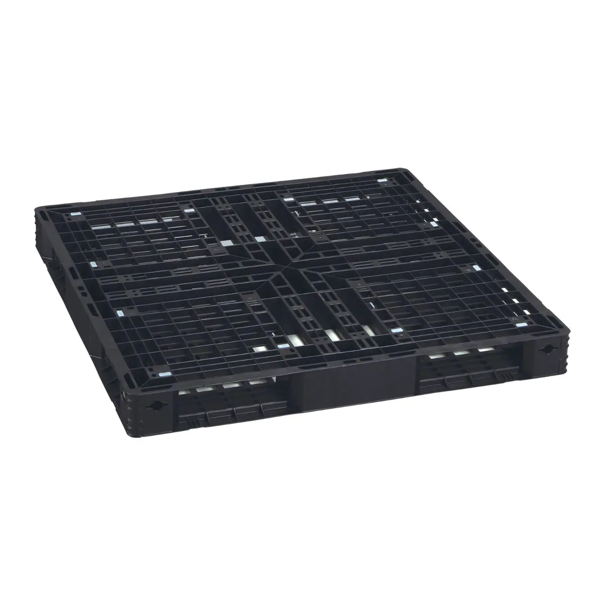 JL-R4・1111E プラスチックパレット 1100 × 1100 × 110mm 両面使用・4方差し