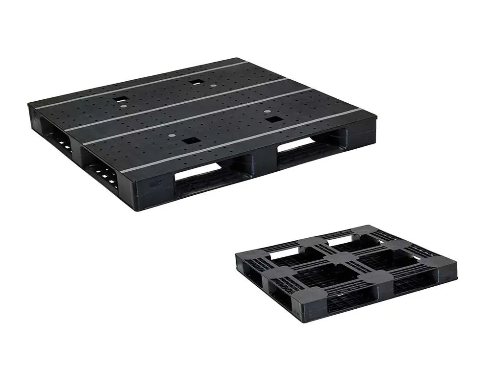 EXZ1111E プラスチックパレット 1100 × 1100 × 120mm 片面使用・4方差し