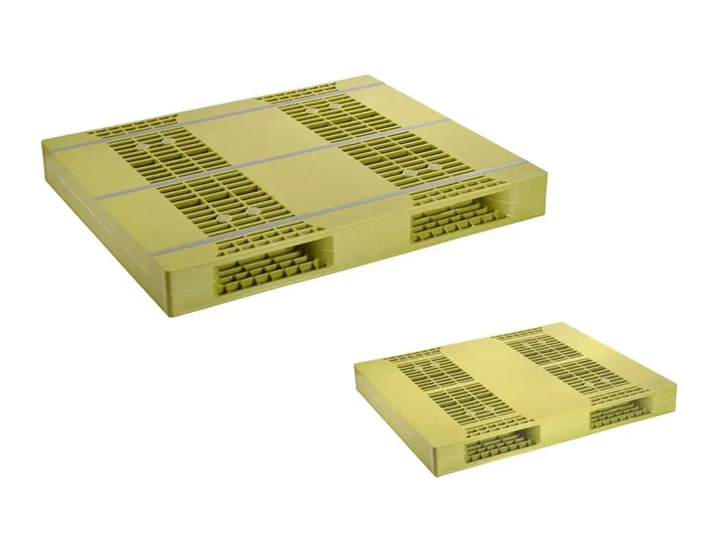 ZR105125E プラスチックパレット 1250 × 1050 × 140mm 両面使用・2方差し