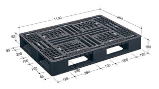 日本プラパレット FA1108RR 税別9,600円送料無料 1100×800×150H 2024年問題対策応援セール中！ | プラスチックパレットの企画・販売  プラスチックパレット株式会社