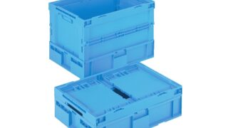 折りたたみ式プラスチックコンテナ　青10台 岐阜プラ 業務用 大型折りたたみコンテナ 101L CB-SB105AS