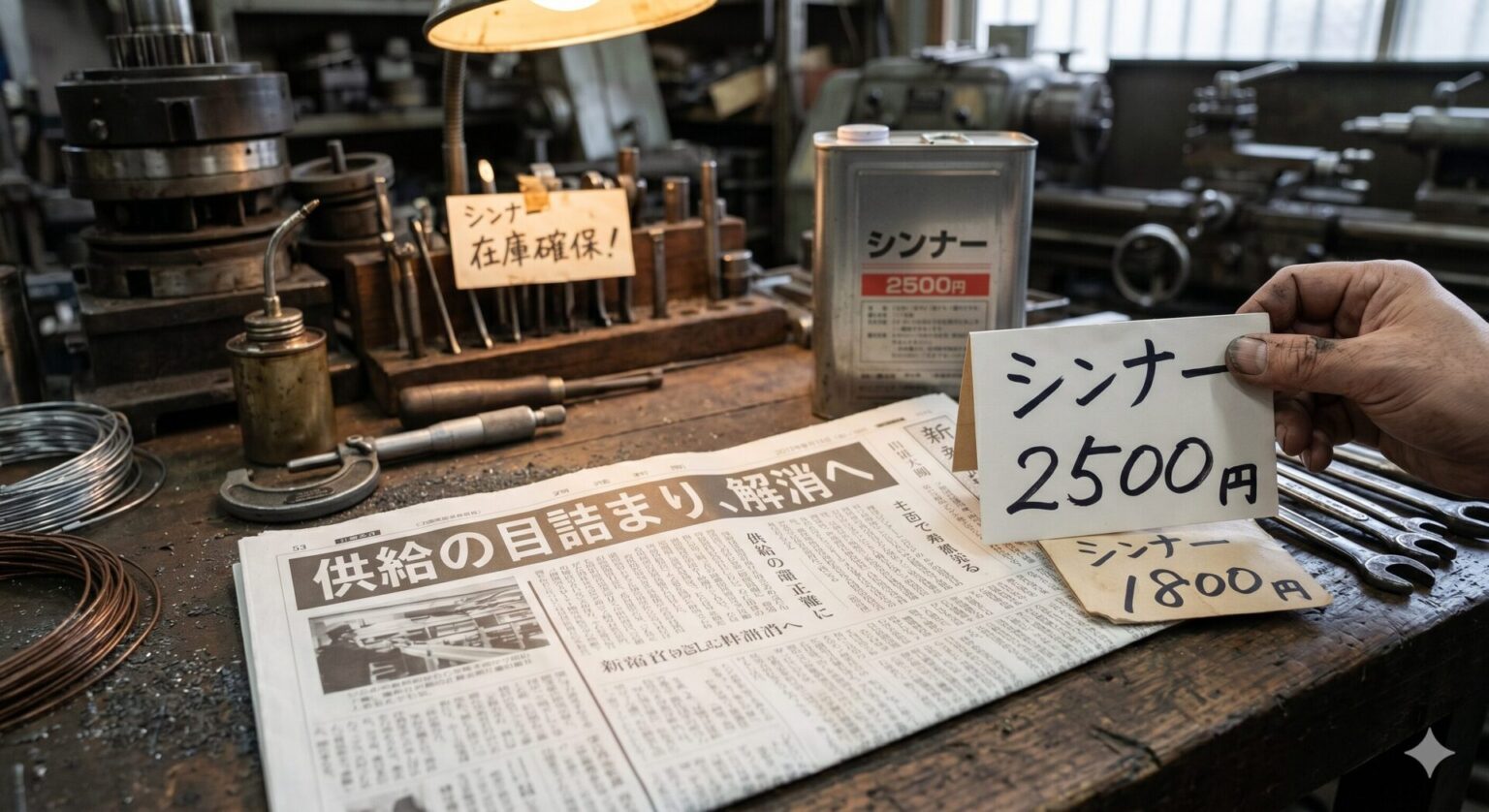 シンナー供給は解消されるが価格は高いまま