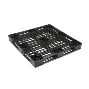 JL-D4・1111E⑧ プラスチックパレット 1100×1100×120mm 片面使用・四方差し 上面(デッキ面)