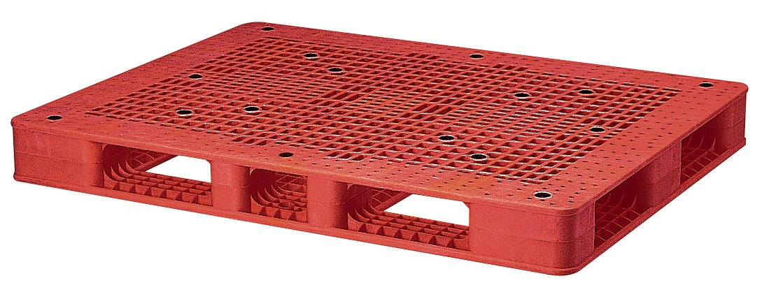 赤いプラスチック製正方形 NPC HT4F 146*113｜1460×1130×150mm 27.5kg 片面使用・四方差し