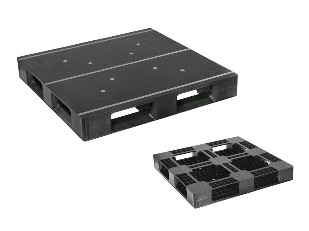 AZFD1111FE-RR プラスチックパレット 1100 × 1100 × 150mm 片面使用・4方差し