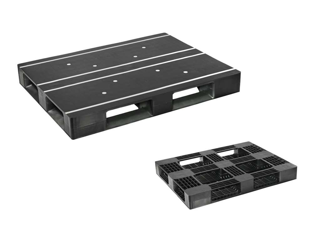 AZFD1310FE-RR プラスチックパレット 1300 × 1000 × 150mm 片面使用・4方差し