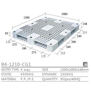 新台 R4-1210-CG1 プラスチックパレット