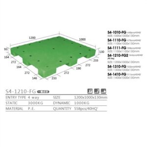 新台 S4-1210-FG プラスチックパレット